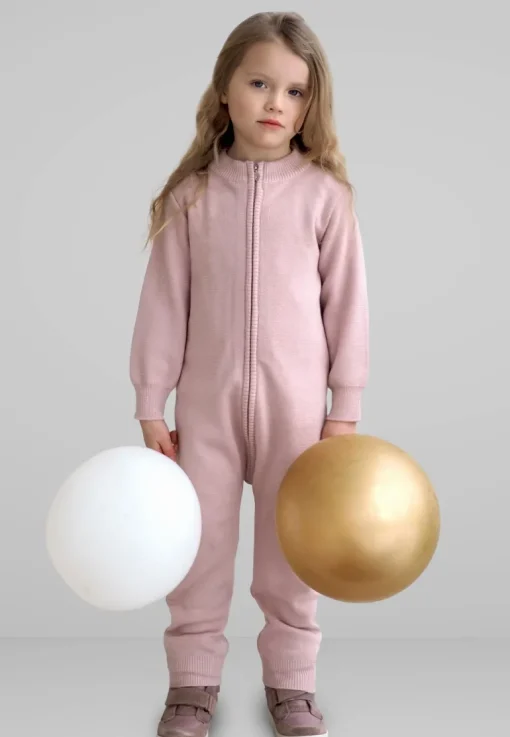 Kids' Merino Wool Jumpsuit Rosa<Kalla Active Outlet