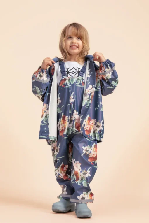 Kids' Rain Overalls Blue Blossom<KAIKO Discount