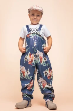 Kids' Rain Overalls Blue Blossom<KAIKO Discount