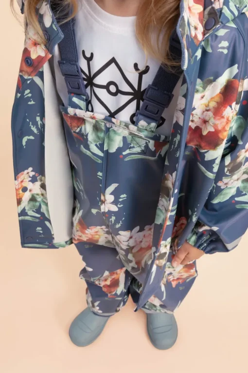 Kids' Rain Overalls Blue Blossom<KAIKO Discount
