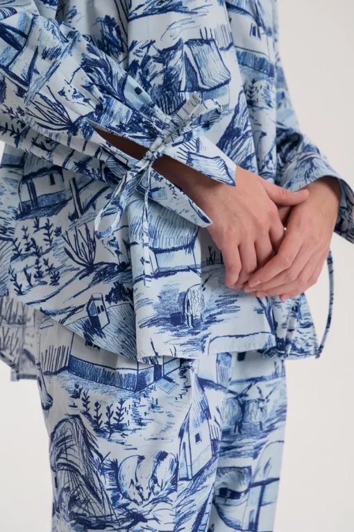 Koca String Detail Blouse Farm Blue<TOMCSANYI Hot