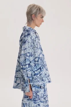 Koca String Detail Blouse Farm Blue<TOMCSANYI Hot