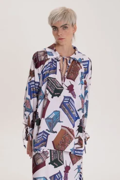 Koca String Detail Blouse Furniture White<TOMCSANYI Outlet