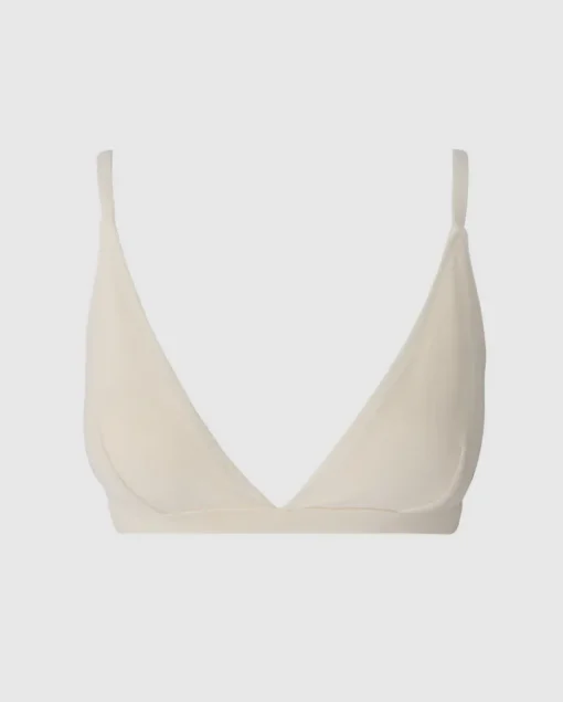 Kolmiomallinen Bikiniyläosa Kermanvalkoinen<UNDERSTATEMENT Hot