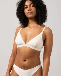 Kolmiomallinen Bikiniyläosa Kermanvalkoinen<UNDERSTATEMENT Hot