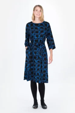 Kukkula Mekko Sininen<FALLA FINLAND Shop