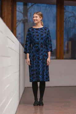 Kukkula Mekko Sininen<FALLA FINLAND Shop