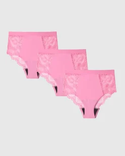 Kuukautisalushousut Normaali Vuoto Pinkki 3-pack<UNDERSTATEMENT New