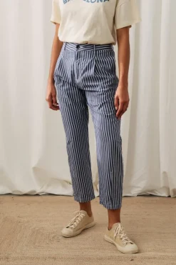 Kyrklandet Trouser Stripes Navy Blue<TWOTHIRDS Best