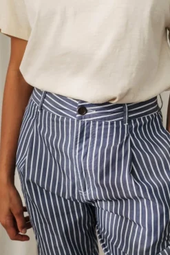 Kyrklandet Trouser Stripes Navy Blue<TWOTHIRDS Best