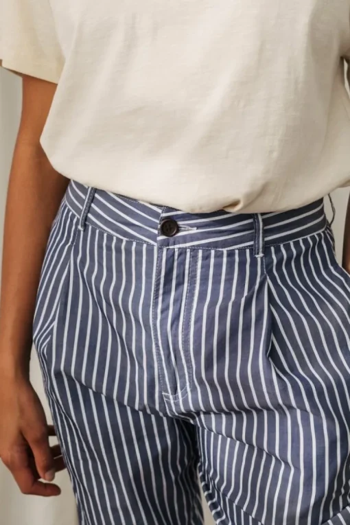 Kyrklandet Trouser Stripes Navy Blue<TWOTHIRDS Best
