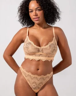 Lace Balconette Peach<UNDERSTATEMENT Fashion