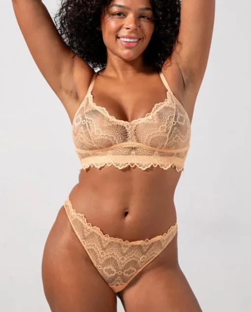 Lace Balconette Peach<UNDERSTATEMENT Fashion