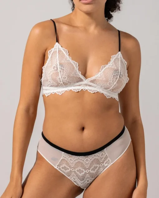 Lace Cheeky White/Black<UNDERSTATEMENT Discount