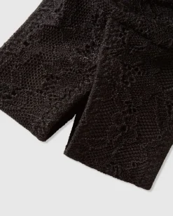 Lace Crotchless Tanga Briefs Black<UNDERSTATEMENT Online