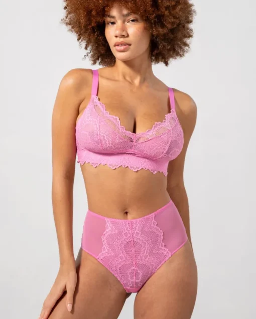 Lace Highwaist Briefs Candy Pink<UNDERSTATEMENT Best