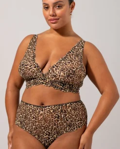 Lace Highwaist Briefs Gold Leopard<UNDERSTATEMENT Hot