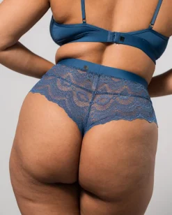 Lace Highwaist String Stormy Sky Blue<UNDERSTATEMENT Cheap