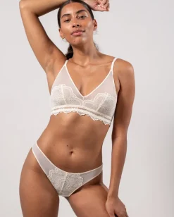 Lace Mesh Bikini Briefs Cream<UNDERSTATEMENT Discount