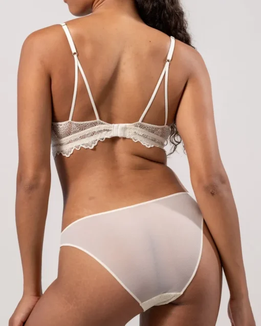 Lace Mesh Bikini Briefs Cream<UNDERSTATEMENT Discount