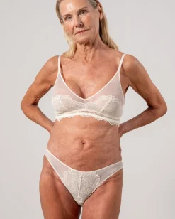 Lace Mesh Bikini Briefs Cream<UNDERSTATEMENT Discount