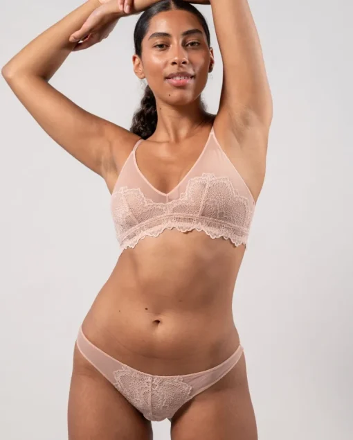 Lace Mesh Bikini Briefs Nude<UNDERSTATEMENT Fashion