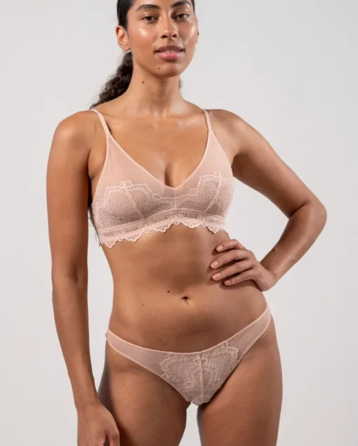 Lace Mesh Bikini Briefs Nude<UNDERSTATEMENT Fashion