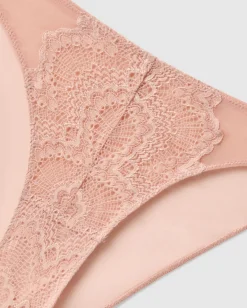 Lace Mesh Bikini Briefs Nude<UNDERSTATEMENT Fashion