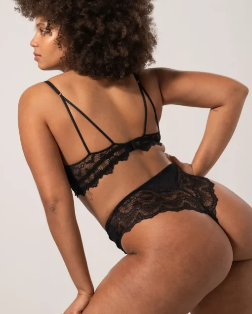 Lace Mesh Highwaist Thong Black<UNDERSTATEMENT Cheap