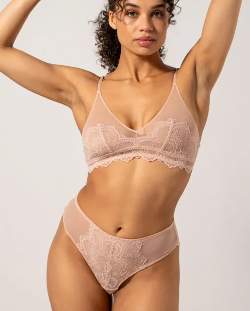 Lace Mesh Highwaist Thong Nude<UNDERSTATEMENT Sale