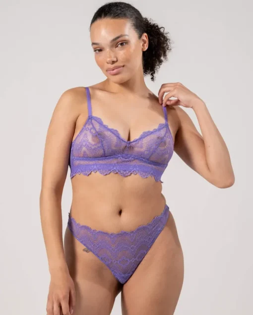 Lace Thong Electric Lilac<UNDERSTATEMENT Shop