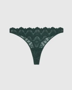 Lace Thong Pine Green<UNDERSTATEMENT New