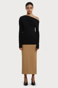 Lala Skirt Camel Brown<RESIDUS Shop