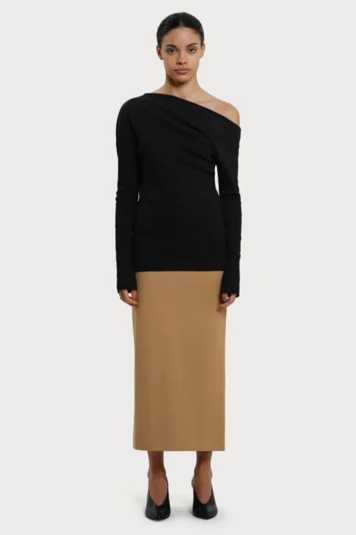 Lala Skirt Camel Brown<RESIDUS Shop