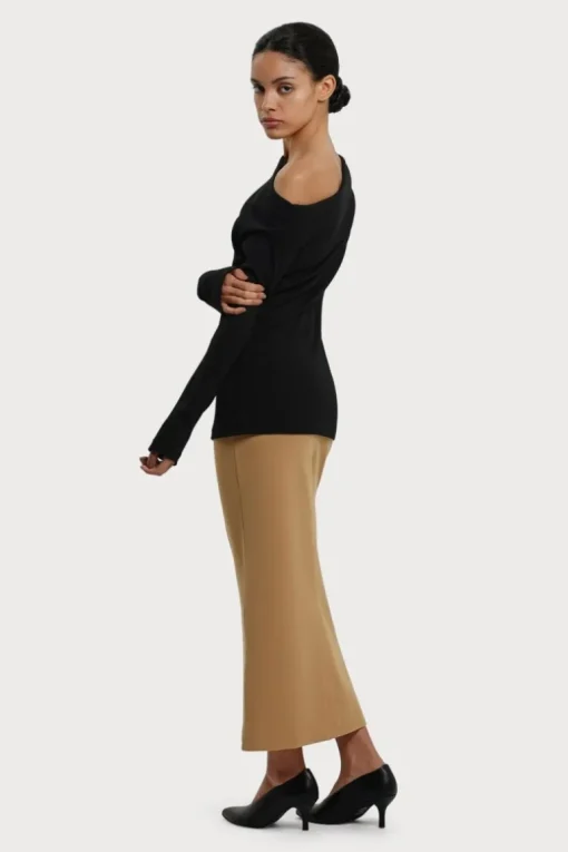 Lala Skirt Camel Brown<RESIDUS Shop
