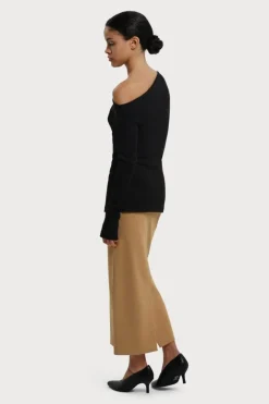 Lala Skirt Camel Brown<RESIDUS Shop