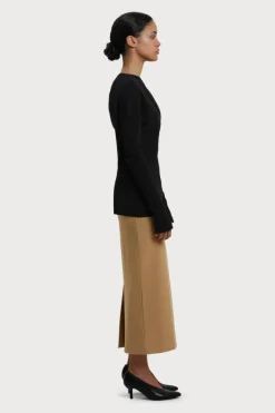 Lala Skirt Camel Brown<RESIDUS Shop
