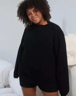 Laum臈s Merino Wool Sweater Black<THE KNOTTY ONES Hot