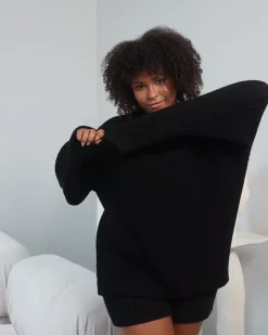 Laum臈s Merino Wool Sweater Black<THE KNOTTY ONES Hot