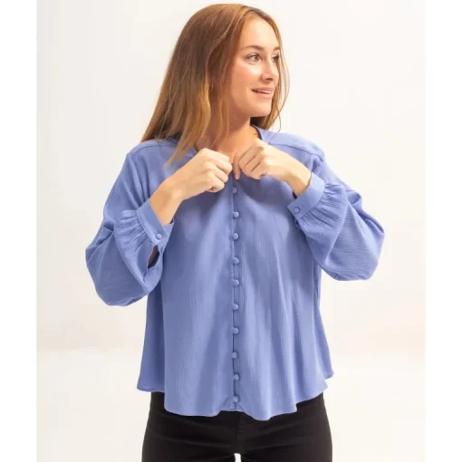Laura Blouse Blue<Clotsy Brand Shop