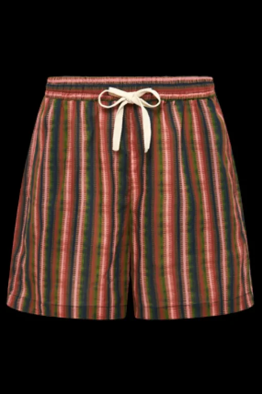 Leah Cotton Shorts Stripe Green<KOMODO Best Sale