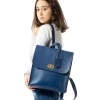 Leather Backpack Artist Collection Cuoio Blue<THE DUST COMPANY Sale