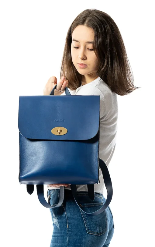 Leather Backpack Artist Collection Cuoio Blue<THE DUST COMPANY Sale