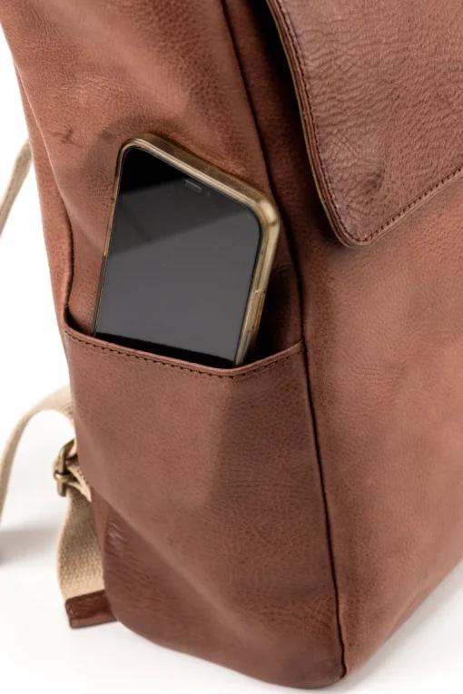 Leather Backpack Boston Collection Tobacco<THE DUST COMPANY Outlet