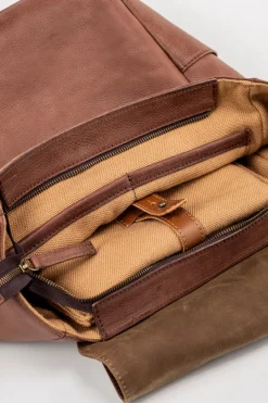 Leather Backpack Boston Collection Tobacco<THE DUST COMPANY Outlet