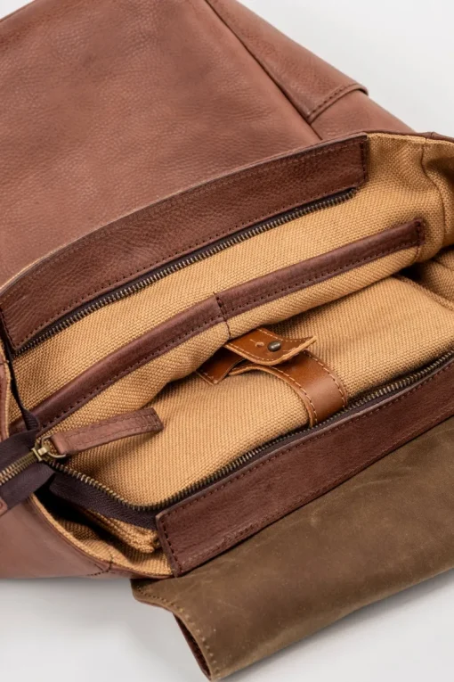 Leather Backpack Boston Collection Tobacco<THE DUST COMPANY Outlet