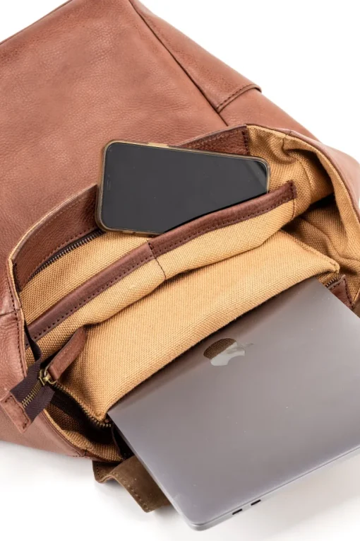 Leather Backpack Boston Collection Tobacco<THE DUST COMPANY Outlet