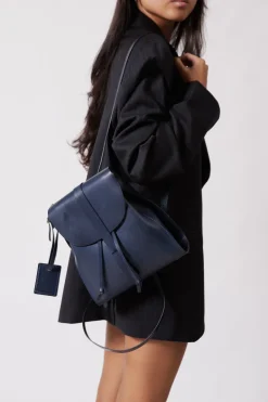 Leather Backpack Mod 130 Cuoio Blue<THE DUST COMPANY Clearance