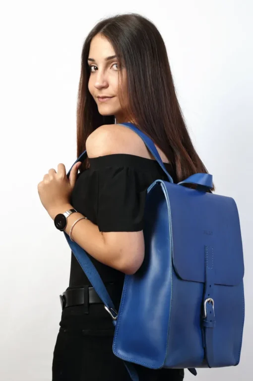Leather Backpack Mod 120 Cuoio Blue<THE DUST COMPANY Outlet
