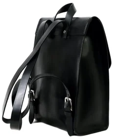 Leather Backpack Mod 120 Cuoio Black<THE DUST COMPANY Clearance